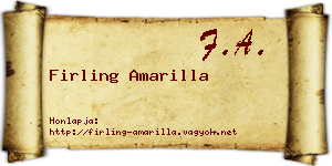 Firling Amarilla névjegykártya